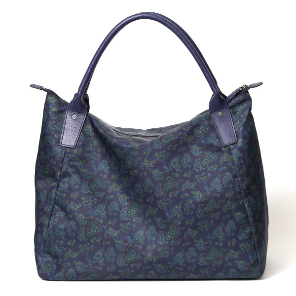  トートバッグ ナイロン ペイズリー 総柄 かばん 軽い ボストン トート 大容量 リモンタナイロン 日本製 ブルー ネイビー 青色 おしゃれ シンプル 高級感 上品 バッグ 革 男性 女性 ブランド ボーデッサン(BEAU DESSIN) DP1822
