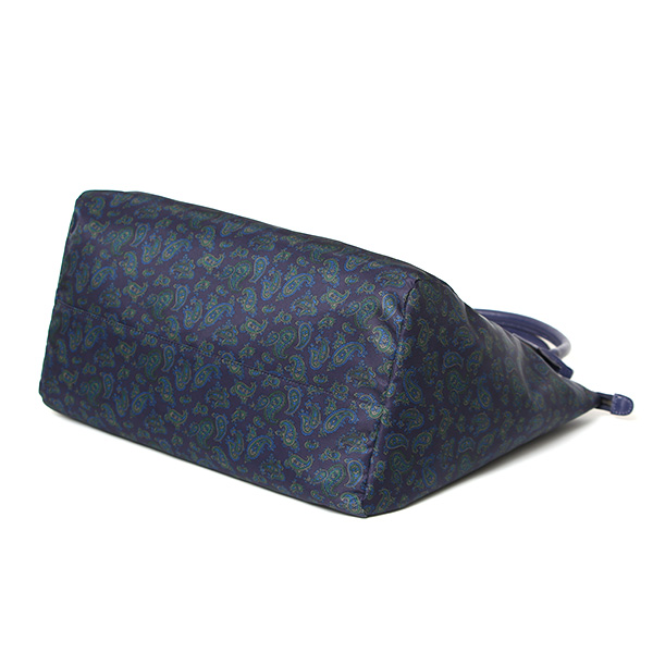  トートバッグ ナイロン ペイズリー 総柄 かばん 軽い ボストン トート 大容量 リモンタナイロン 日本製 ブルー ネイビー 青色 おしゃれ シンプル 高級感 上品 バッグ 革 男性 女性 ブランド ボーデッサン(BEAU DESSIN) DP1822