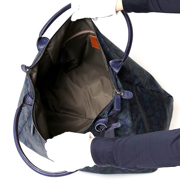  トートバッグ ナイロン ペイズリー 総柄 かばん 軽い ボストン トート 大容量 リモンタナイロン 日本製 ブルー ネイビー 青色 おしゃれ シンプル 高級感 上品 バッグ 革 男性 女性 ブランド ボーデッサン(BEAU DESSIN) DP1822