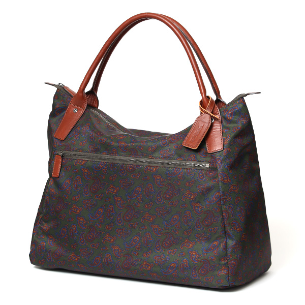  トートバッグ ナイロン ペイズリー 総柄 かばん 軽い ボストン トート 大容量 リモンタナイロン 日本製 グリーン 緑色 おしゃれ シンプル 高級感 上品 バッグ 革 男性 女性 ブランド ボーデッサン(BEAU DESSIN) DP1822