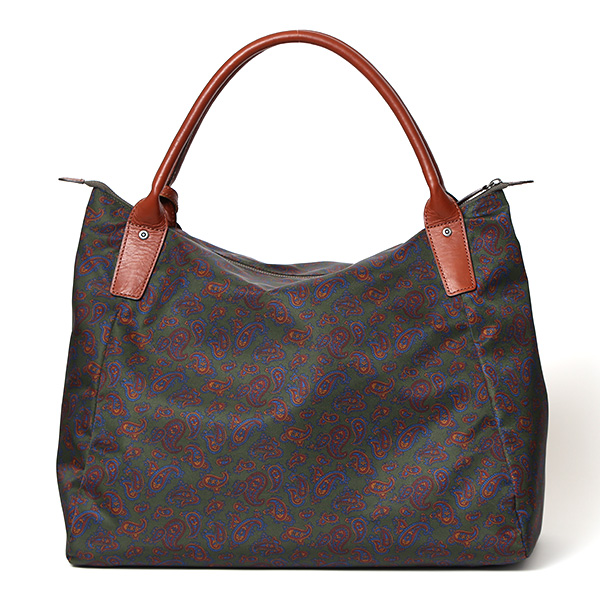  トートバッグ ナイロン ペイズリー 総柄 かばん 軽い ボストン トート 大容量 リモンタナイロン 日本製 グリーン 緑色 おしゃれ シンプル 高級感 上品 バッグ 革 男性 女性 ブランド ボーデッサン(BEAU DESSIN) DP1822