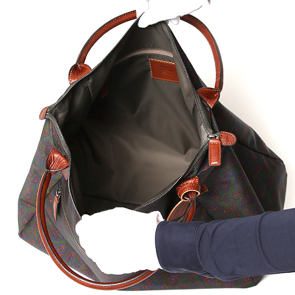  トートバッグ ナイロン ペイズリー 総柄 かばん 軽い ボストン トート 大容量 リモンタナイロン 日本製 グリーン 緑色 おしゃれ シンプル 高級感 上品 バッグ 革 男性 女性 ブランド ボーデッサン(BEAU DESSIN) DP1822