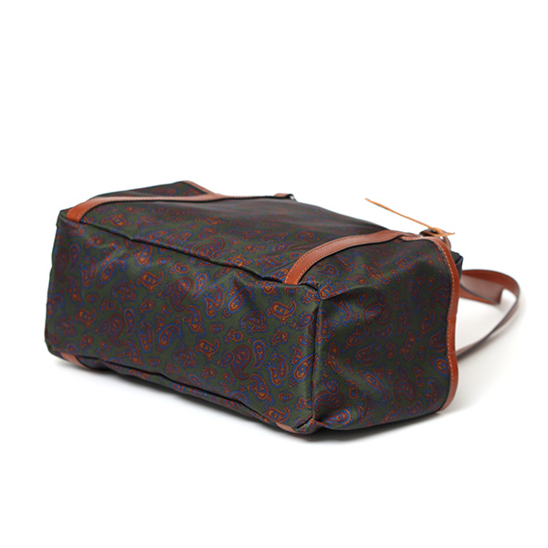  ボストンバッグ 小さめ ナイロン 軽い メンズ トートバッグ ボストンバッグ トートボストン レディース ペイズリー柄 総柄 ブランド グリーン 緑色 イタリア リモンタナイロン 旅行 おしゃれ プレゼント 日本製 ボーデッサン(BEAU DESSIN) DP1824