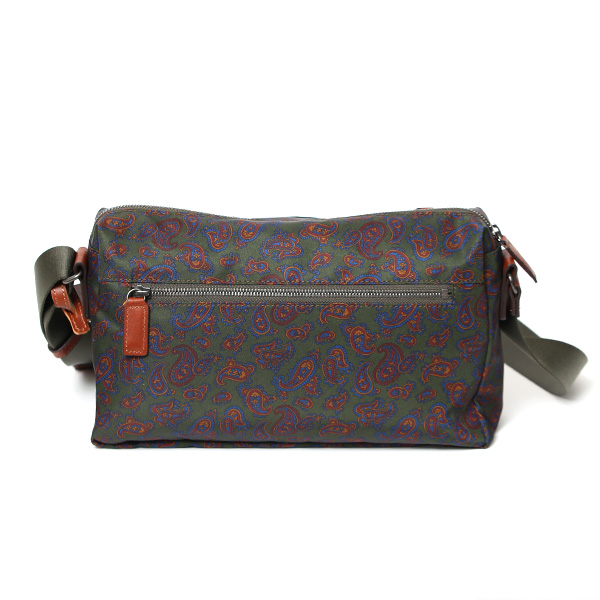 ショルダーバッグ おしゃれ ナイロン ペイズリー柄 ブランド イタリア リモンタナイロン 上品 カジュアル グリーン 緑色 男女兼用 メンズ 斜め掛け ボディバッグ 総柄 日本製 高級 鞄 ボーデッサン(BEAU DESSIN) DP2962