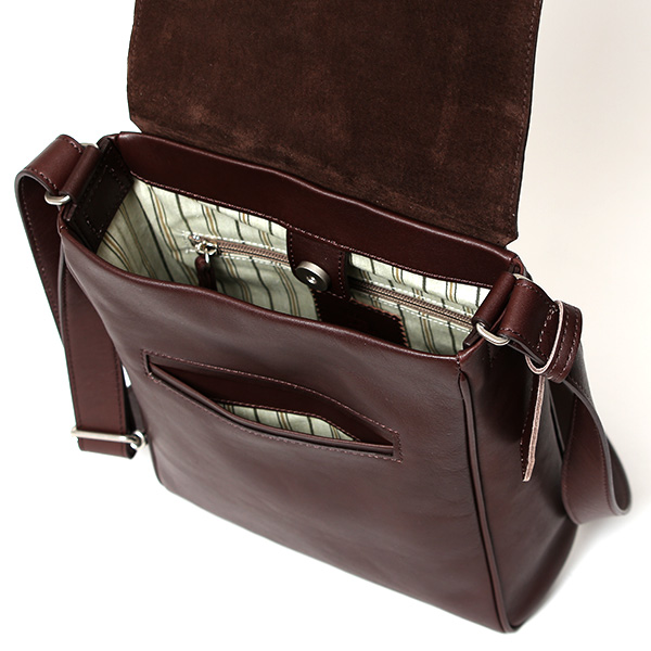 メッセンジャーバッグ 革 ショルダーバッグ レザー おしゃれ 丈夫 コンパクト 本革 メンズ 鞄 コンパクト ダークブラウン ブラウン 茶 茶色 フラップ付き 斜め掛け かばん ギフト ブランド 高級 日本製 ボーデッサン(BEAU DESSIN) PK2943