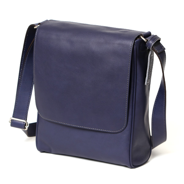 メッセンジャーバッグ 革 ショルダーバッグ レザー おしゃれ 丈夫 コンパクト 本革 メンズ 鞄 コンパクト ブルー ネイビー 青色 フラップ付き 斜め掛け かばん ギフト ブランド 高級 日本製 ボーデッサン(BEAU DESSIN) PK2943