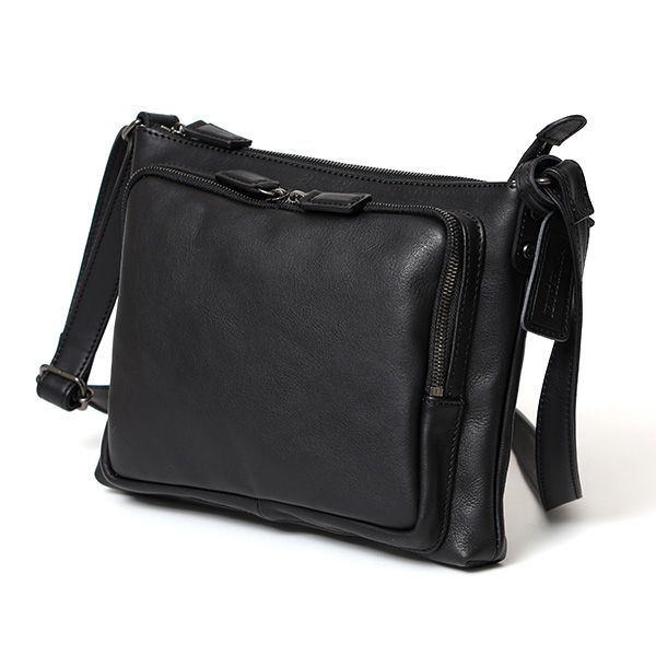 ショルダーバッグ 革 メンズ レザー 斜め掛け メッセンジャーバッグ 薄マチ レディース サコッシュ 鞄 ブラック 黒 黒色 プレゼント 男性 丈夫 軽い 30代 40代 50代 普段使い 送料無料 ボーデッサン(BEAU DESSIN) PK2945