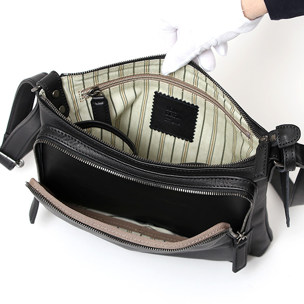 ショルダーバッグ 革 メンズ レザー 斜め掛け メッセンジャーバッグ 薄マチ レディース サコッシュ 鞄 ブラック 黒 黒色 プレゼント 男性 丈夫 軽い 30代 40代 50代 普段使い 送料無料 ボーデッサン(BEAU DESSIN) PK2945