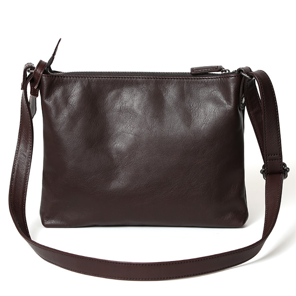  ショルダーバッグ 革 メンズ レザー 斜め掛け メッセンジャーバッグ 薄マチ レディース サコッシュ 鞄 ダークブラウン ブラウン 茶 茶色 プレゼント 男性 丈夫 軽い 30代 40代 50代 普段使い 送料無料 ボーデッサン(BEAU DESSIN) PK2945