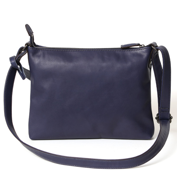 ショルダーバッグ 革 メンズ レザー 斜め掛け メッセンジャーバッグ 薄マチ レディース サコッシュ 鞄 ブルー ネイビー 青色 プレゼント 男性 丈夫 軽い 30代 40代 50代 普段使い 送料無料 ボーデッサン(BEAU DESSIN) PK2945