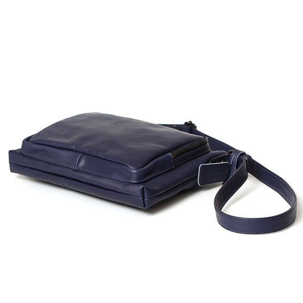 ショルダーバッグ 革 メンズ レザー 斜め掛け メッセンジャーバッグ 薄マチ レディース サコッシュ 鞄 ブルー ネイビー 青色 プレゼント 男性 丈夫 軽い 30代 40代 50代 普段使い 送料無料 ボーデッサン(BEAU DESSIN) PK2945