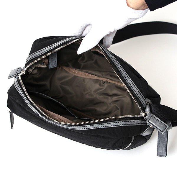 ショルダーバッグ ナイロン 軽い メンズ 大容量 A5 おしゃれ 日本製 シンプル コンパクト カジュアル ブラック 黒 黒色 斜めがけ ボディバッグ レザー 国産 男性 女性 ギフト ブランド ボーデッサン(BEAU DESSIN) ZC1827