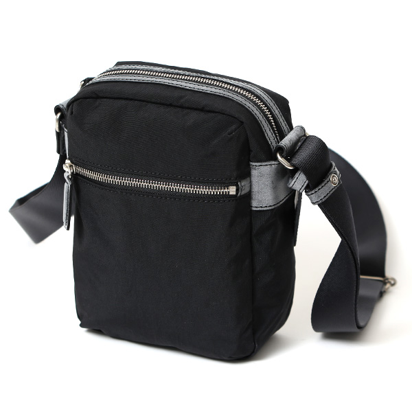  ミニショルダー バッグ 縦型 レディース メンズ ナイロン サコッシュ 軽量 斜め掛け バッグ 小さめ 革 鞄 ブラック 黒 黒色 ショルダーバッグ 男女兼用 スマホポーチ ギフト ブランド 日本製 ボーデッサン(BEAU DESSIN) ZC2929