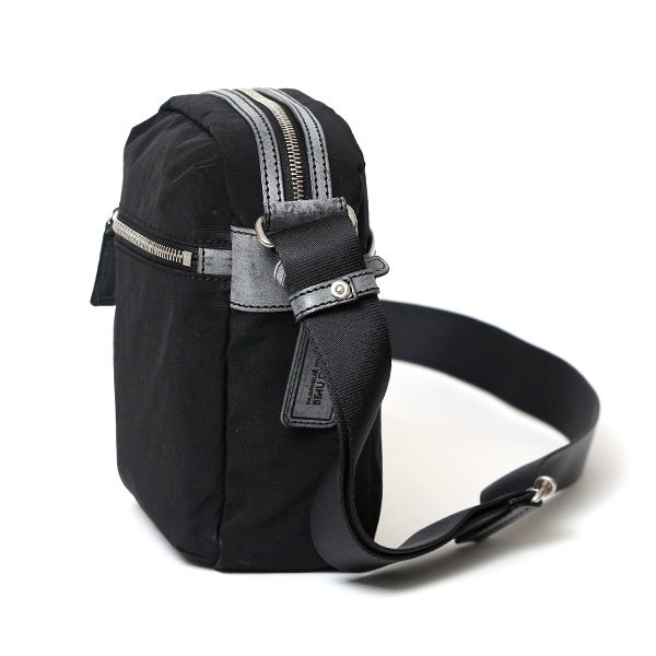  ミニショルダー バッグ 縦型 レディース メンズ ナイロン サコッシュ 軽量 斜め掛け バッグ 小さめ 革 鞄 ブラック 黒 黒色 ショルダーバッグ 男女兼用 スマホポーチ ギフト ブランド 日本製 ボーデッサン(BEAU DESSIN) ZC2929