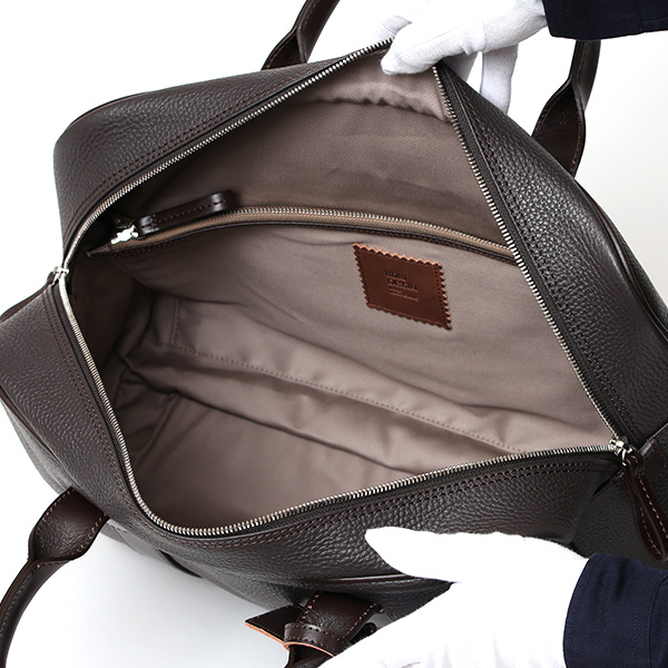 日本製 ビジネスバッグ メンズ ブリーフケース 本革 レザー 軽量 A4 ダークブラウン ブラウン 茶 茶色 手持ち シンプル カバン フルタンニン鞣し ブランド 鞄 経年変化 味わい 高級 おしゃれ 通勤 男性 ショルダーベルト無し ボーデッサン(BEAU DESSIN)