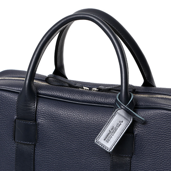 日本製 ビジネスバッグ メンズ ブリーフケース 本革 レザー 軽量 A4 ブルー ネイビー 青色 手持ち シンプル カバン フルタンニン鞣し ブランド 鞄 経年変化 味わい 高級 おしゃれ 通勤 男性 ショルダーベルト無し ボーデッサン(BEAU DESSIN)