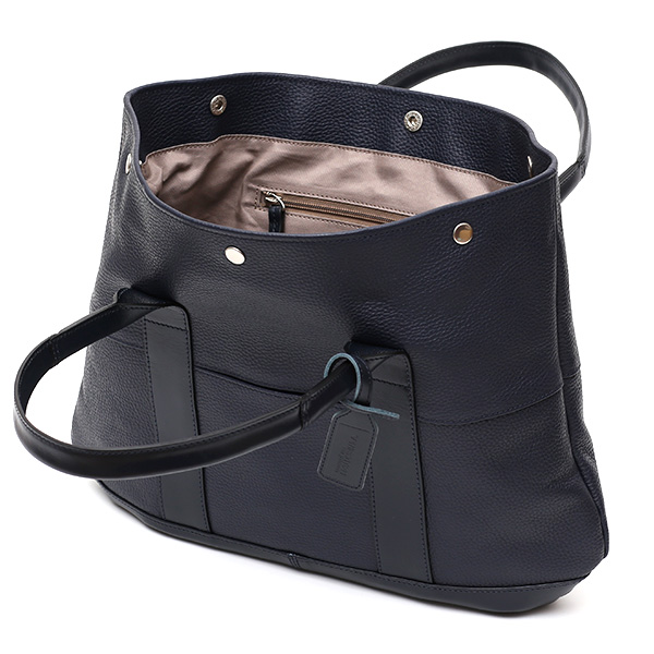 日本製 トートバッグ メンズ ビジネスバッグ 本革 レザー 軽量 A4 ブルー ネイビー 青色 肩掛け シンプル カバン フルタンニン鞣し ブランド 鞄 経年変化 味わい 高級 おしゃれ 通勤 男性 仕事 ボーデッサン(BEAU DESSIN)