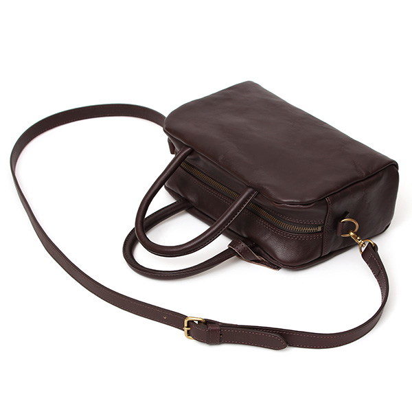 BEAU DESSIN ハンドバッグ 本革 レディース 2WAY 小さめ 日本製 ダークブラウン ブラウン 茶 茶色 シンプル レザー ショルダーバッグ 斜め掛け 手持ち ミニバッグ トートバッグ 手提げ 鞄 国産 ブランド 高級 おしゃれ 味わい フルタンニン鞣し ボーデッサン