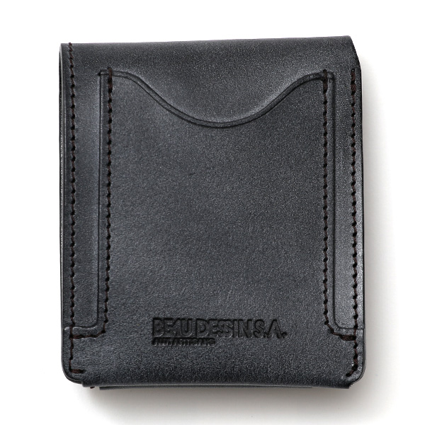 ボーデッサン(BEAU DESSIN) 本革 ミニ財布 二つ折り 日本製 レザー 財布 ブラック 黒 黒色 メンズ レディース 二つ折り フルタンニン鞣し ミニ財布 小銭入れあり 小型 小さい 国産 ブランド 男性 女性 プレゼント ユニセックス ギフト