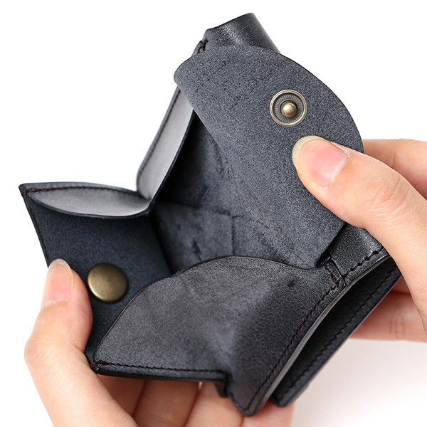 ボーデッサン(BEAU DESSIN) 本革 ミニ財布 二つ折り 日本製 レザー 財布 ブラック 黒 黒色 メンズ レディース 二つ折り フルタンニン鞣し ミニ財布 小銭入れあり 小型 小さい 国産 ブランド 男性 女性 プレゼント ユニセックス ギフト