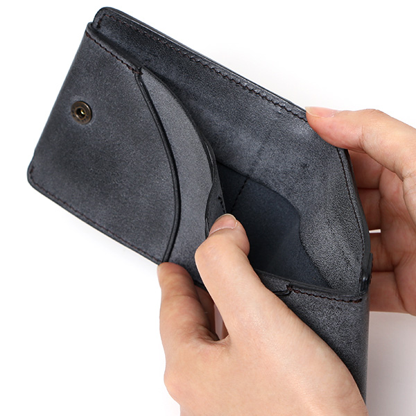 ボーデッサン(BEAU DESSIN) 本革 ミニ財布 二つ折り 日本製 レザー 財布 ブラック 黒 黒色 メンズ レディース 二つ折り フルタンニン鞣し ミニ財布 小銭入れあり 小型 小さい 国産 ブランド 男性 女性 プレゼント ユニセックス ギフト