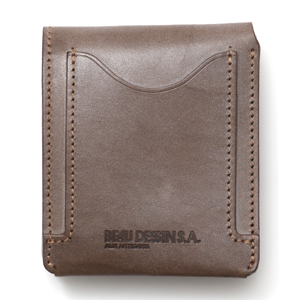  ボーデッサン(BEAU DESSIN) 本革 ミニ財布 二つ折り 日本製 レザー 財布 グレー グレイ 灰色 メンズ レディース 二つ折り フルタンニン鞣し ミニ財布 小銭入れあり 小型 小さい 国産 ブランド 男性 女性 プレゼント ユニセックス ギフト