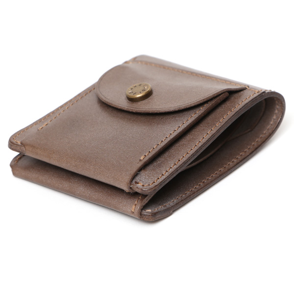  ボーデッサン(BEAU DESSIN) 本革 ミニ財布 二つ折り 日本製 レザー 財布 グレー グレイ 灰色 メンズ レディース 二つ折り フルタンニン鞣し ミニ財布 小銭入れあり 小型 小さい 国産 ブランド 男性 女性 プレゼント ユニセックス ギフト