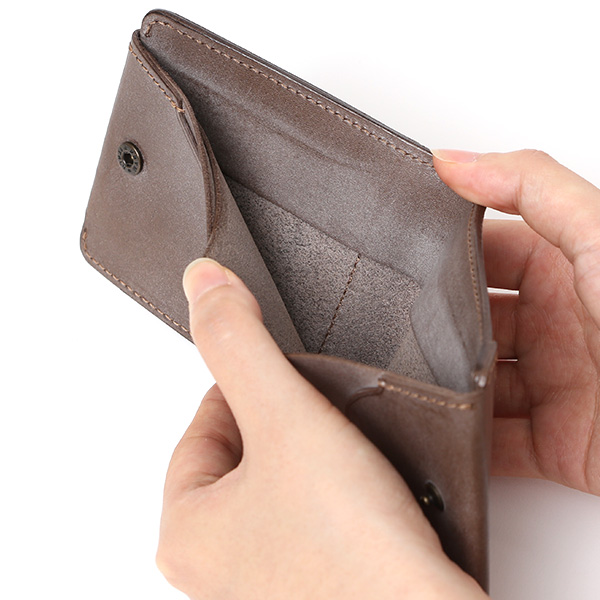  ボーデッサン(BEAU DESSIN) 本革 ミニ財布 二つ折り 日本製 レザー 財布 グレー グレイ 灰色 メンズ レディース 二つ折り フルタンニン鞣し ミニ財布 小銭入れあり 小型 小さい 国産 ブランド 男性 女性 プレゼント ユニセックス ギフト