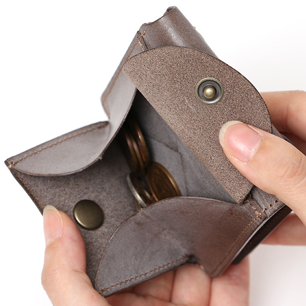  ボーデッサン(BEAU DESSIN) 本革 ミニ財布 二つ折り 日本製 レザー 財布 グレー グレイ 灰色 メンズ レディース 二つ折り フルタンニン鞣し ミニ財布 小銭入れあり 小型 小さい 国産 ブランド 男性 女性 プレゼント ユニセックス ギフト