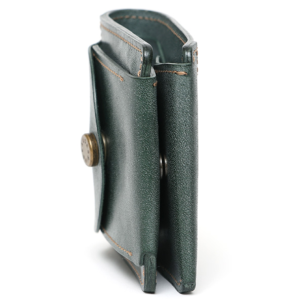  ボーデッサン(BEAU DESSIN) 本革 ミニ財布 二つ折り 日本製 レザー 財布 グリーン 緑色 メンズ レディース 二つ折り フルタンニン鞣し ミニ財布 小銭入れあり 小型 小さい 国産 ブランド 男性 女性 プレゼント ユニセックス ギフト