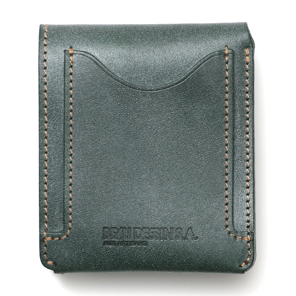  ボーデッサン(BEAU DESSIN) 本革 ミニ財布 二つ折り 日本製 レザー 財布 グリーン 緑色 メンズ レディース 二つ折り フルタンニン鞣し ミニ財布 小銭入れあり 小型 小さい 国産 ブランド 男性 女性 プレゼント ユニセックス ギフト