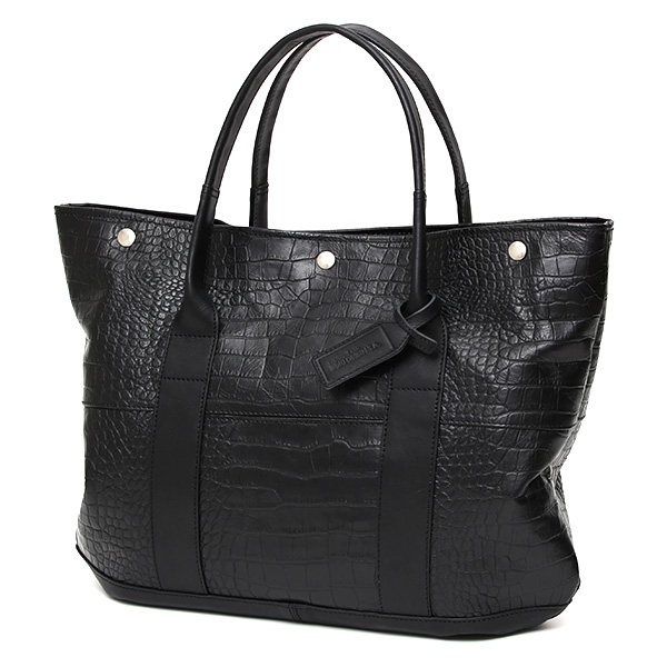 クロコ 型押し トートバッグ メンズ 本革 レザー 日本製 ブランド 軽量 ブラック 黒 黒色 ビジネスバッグ ビジネストート フォーマル スーツ A4 ワニ革 クロコダイル 金型押し レディース ユニセックス 男性 女性 ボーデッサン(BEAU DESSIN)