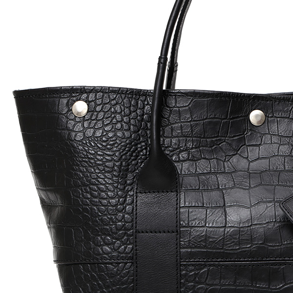 クロコ 型押し トートバッグ メンズ 本革 レザー 日本製 ブランド 軽量 ブラック 黒 黒色 ビジネスバッグ ビジネストート フォーマル スーツ A4 ワニ革 クロコダイル 金型押し レディース ユニセックス 男性 女性 ボーデッサン(BEAU DESSIN)