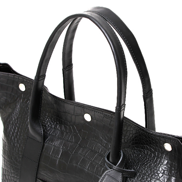 クロコ 型押し トートバッグ メンズ 本革 レザー 日本製 ブランド 軽量 ブラック 黒 黒色 ビジネスバッグ ビジネストート フォーマル スーツ A4 ワニ革 クロコダイル 金型押し レディース ユニセックス 男性 女性 ボーデッサン(BEAU DESSIN)