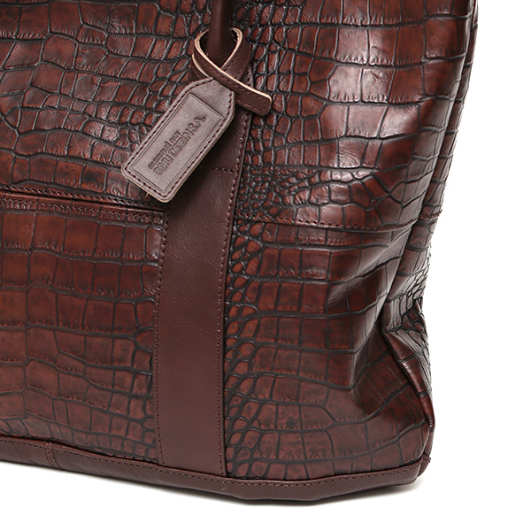 クロコ 型押し トートバッグ メンズ 本革 レザー 日本製 ブランド 軽量 ダークブラウン ブラウン 茶 茶色 ビジネスバッグ ビジネストート フォーマル スーツ A4 ワニ革 クロコダイル 金型押し レディース ユニセックス 男性 女性 ボーデッサン(BEAU DESSIN)