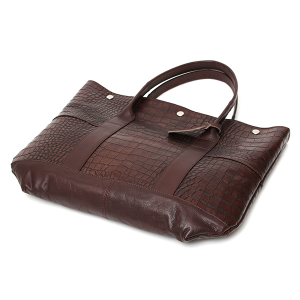 クロコ 型押し トートバッグ メンズ 本革 レザー 日本製 ブランド 軽量 ダークブラウン ブラウン 茶 茶色 ビジネスバッグ ビジネストート フォーマル スーツ A4 ワニ革 クロコダイル 金型押し レディース ユニセックス 男性 女性 ボーデッサン(BEAU DESSIN)