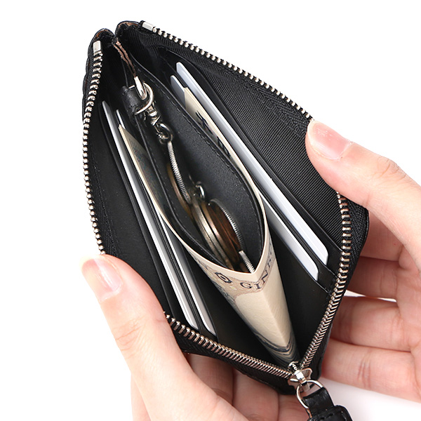  クロコ 型押し ミニ財布 メンズ 本革 レザー 日本製 ブランド ブラック 黒 黒色 L字 ワニ革 クロコダイル 金型押し 小銭入れ あり 高級 ギフト プレゼント レディース ユニセックス 男性 女性 ボーデッサン(BEAU DESSIN)