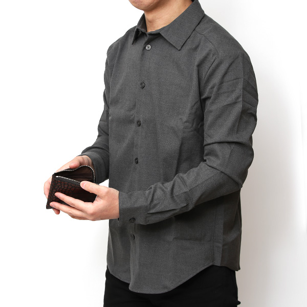  クロコ 型押し ミニ財布 メンズ 本革 レザー 日本製 ブランド ダークブラウン ブラウン 茶 茶色 L字 ワニ革 クロコダイル 金型押し 小銭入れ あり 高級 ギフト プレゼント レディース ユニセックス 男性 女性 ボーデッサン(BEAU DESSIN)