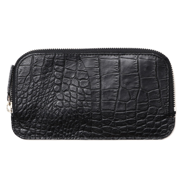 ボーデッサン(BEAU DESSIN) クロコアンティーク レザー マルチ長財布 CA3022 ブラック