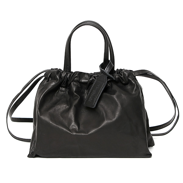 BEAU DESSIN(ボーデッサン) オリガミ 巾着レザーバッグ ブラック