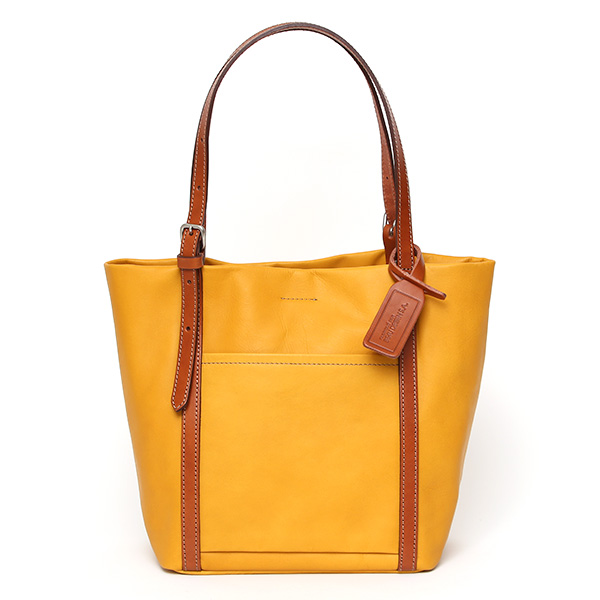 BEAU DESSIN(ボーデッサン) レザーミニトートバッグ イエロー