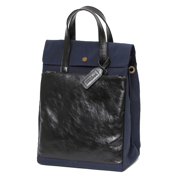  トートバッグ メンズ 縦型 ビジネスバッグ A4 13インチPC 15インチPC ブルー ネイビー 青色 トート 高密度ナイロン 本革 フラップ付き オフィスカジュアル おしゃれ 通勤 日本製 ブランド BEAU DESSIN ボーデッサン