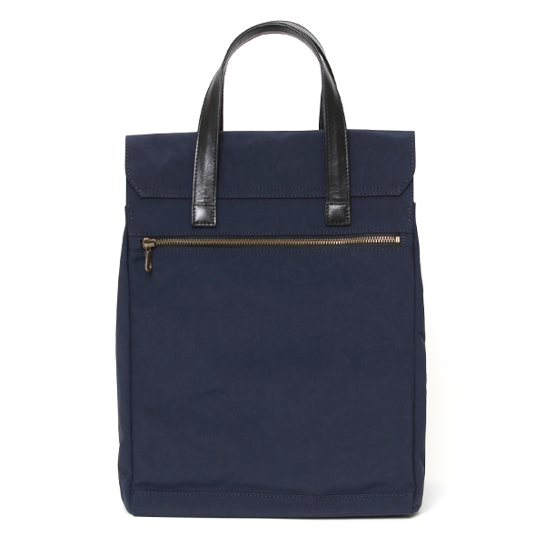  トートバッグ メンズ 縦型 ビジネスバッグ A4 13インチPC 15インチPC ブルー ネイビー 青色 トート 高密度ナイロン 本革 フラップ付き オフィスカジュアル おしゃれ 通勤 日本製 ブランド BEAU DESSIN ボーデッサン