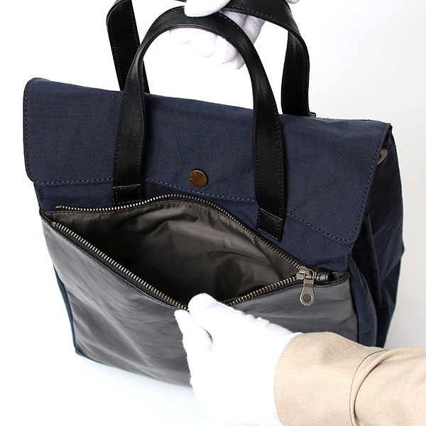  トートバッグ メンズ 縦型 ビジネスバッグ A4 13インチPC 15インチPC ブルー ネイビー 青色 トート 高密度ナイロン 本革 フラップ付き オフィスカジュアル おしゃれ 通勤 日本製 ブランド BEAU DESSIN ボーデッサン