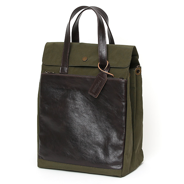  トートバッグ メンズ 縦型 ビジネスバッグ A4 13インチPC 15インチPC グリーン 緑色 トート 高密度ナイロン 本革 フラップ付き オフィスカジュアル おしゃれ 通勤 日本製 ブランド BEAU DESSIN ボーデッサン
