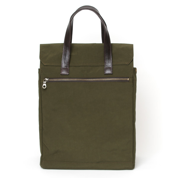  トートバッグ メンズ 縦型 ビジネスバッグ A4 13インチPC 15インチPC グリーン 緑色 トート 高密度ナイロン 本革 フラップ付き オフィスカジュアル おしゃれ 通勤 日本製 ブランド BEAU DESSIN ボーデッサン