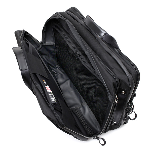 ビジネスバッグ メンズ ブリーフケース 3way 1680D バリスティック ナイロン 国産 ブラック 黒 黒色 自転車 サイクリング サイクリスト 出張 通勤 日本製 ブランド ショルダー付き A4 大容量 レザー 本革 beruf baggage(ベルーフバゲージ)