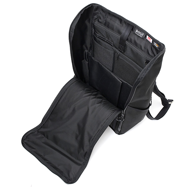  beruf baggage ビジネスリュック 1680Dバリスティックナイロン製 バックパック リュック ブラック 黒 黒色 自転車 サイクリング サイクリスト ローディー メンズ 日本製 ブランド 本革 カバン 鞄 ビジネスバッグ 通勤 ベルーフバゲージ