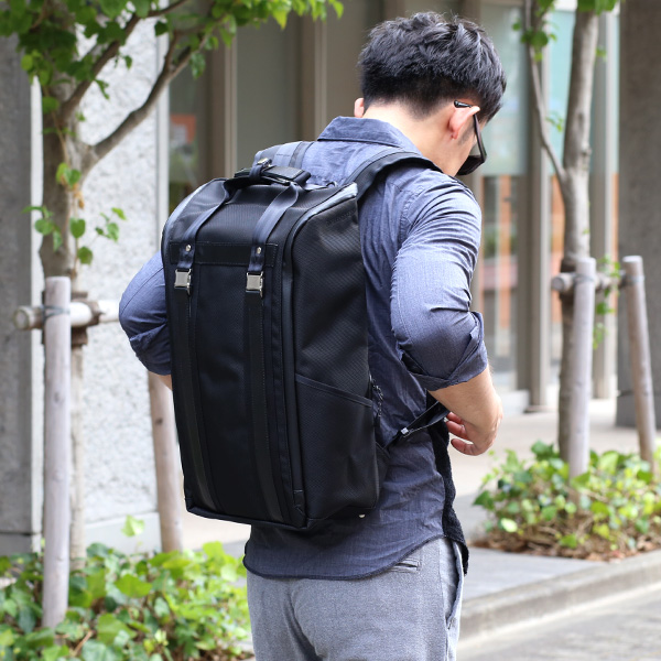  beruf baggage ビジネスリュック 1680Dバリスティックナイロン製 バックパック リュック ブラック 黒 黒色 自転車 サイクリング サイクリスト ローディー メンズ 日本製 ブランド 本革 カバン 鞄 ビジネスバッグ 通勤 ベルーフバゲージ