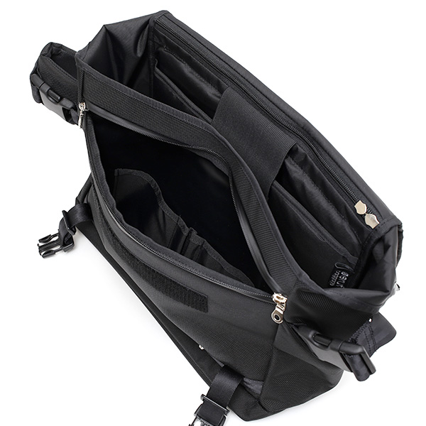 メッセンジャーバッグ 1680D バリスティック ナイロン 自転車 サイクリング サイクリスト ローディー ブラック 黒 黒色 メンズ レディース ショルダーバッグ 日本製 ブランド 肩掛け 斜めがけ 鞄 防水 ベルーフバゲージ(beruf baggage)